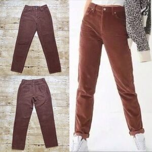 Urban Outfitters BDG Brown Corduroy Mom High Rise Pants